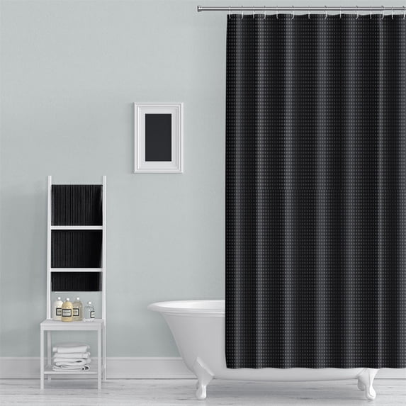 Waterproof Double Sided Polka Dot Shower Curtain 60 x 72 Inch Fabric Bath Curtain for Bathroom Wet Dry Separation - Opaque Privacy Protection Easy Clean Durability