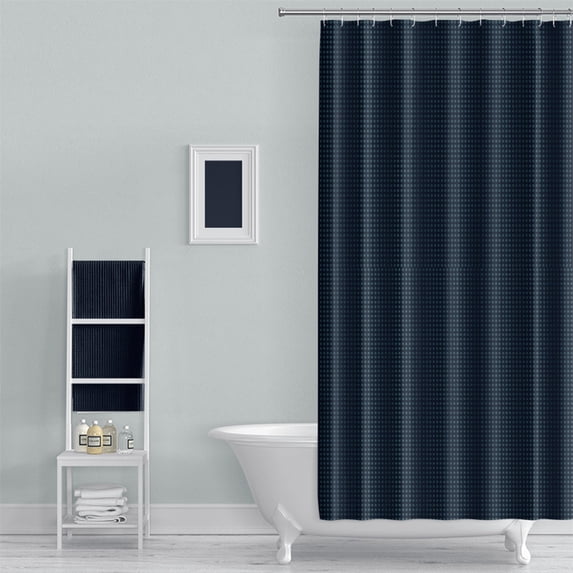 Waterproof Double Sided Polka Dot Shower Curtain 60 x 72 Inch Fabric Bath Curtain for Bathroom Wet Dry Separation - Opaque Privacy Protection Easy Clean Durability