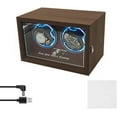 thumbnail image 1 of Waterproof Double Watch Winder for Automatic Watches, Luxurious Watch Winder Box, Quiet Motor, LED and 4 Rotating Modes, for Collector Enthusiast Businessman, 1 of 9