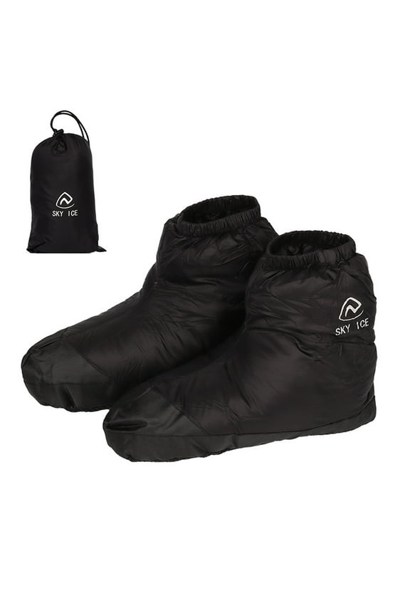 Waterproof Down Slipper Boots Lightweight Down Socks Stuffed Booties Down Feet Covers