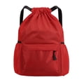 thumbnail image 1 of Waterproof Drawstring Gym Backpack,Built In Wet Separation Pocket,Front Zipper Secure Pocket,Side Water Bottle Holder,Reinforced Stitching Durable,Beach Swim Sports Daily Essentials, 1 of 6