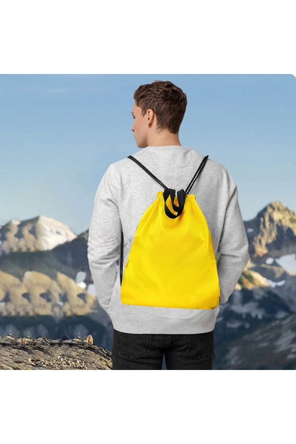 Waterproof Drawstring Sports Backpack Gym Bag for Men Women,Large Capacity Fitness Travel Duffel Storage Sack, Lightweight Foldable Workout Sackpack for Basketball Swimming Running Outdoor Activities