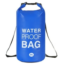 Waterproof Dry Bag, 20L 100% Waterproof 500D PVC Floating Dry Sack Gear Backpack for Travelling Fishing Kayaking Swimming Boating Ski Camping Hiking Blue