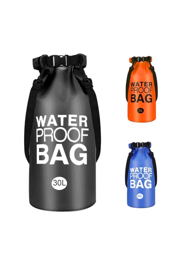 Waterproof Dry Bag, 30L Thick 500D PVC Dry Sack 100% Waterproof Gear Backpack for Kayaking, Beach, Rafting, Boating, Hiking, Camping, Fishing, Swimming, Canoeing Black