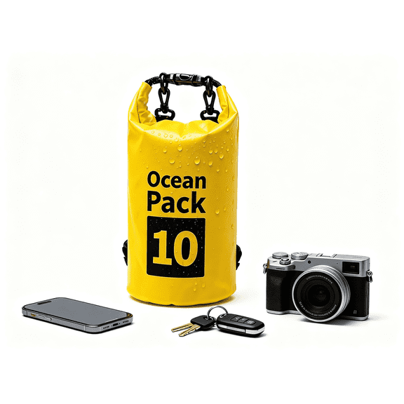 Waterproof Dry Bag Backpack, Roll Top Floating Dry Storage Bag for Boating, Fishing, Camping, Canoeing and Travel,10L
