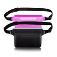 thumbnail image 1 of Waterproof Dry Bag - Swimming Bags Fishing Bags Waterproof Punch with Waist Strap, Screen Touchable with Adjustable Belt for Phone for Snorkeling Boating Fishing Kayaking - Black Pink 2 Pack, 1 of 6