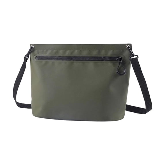 Waterproof Dry Bag for Travel, Beach & Gym - Durable PVC Zipper Storage with Detachable Strap & Crossbody Option Keeps Phone & Essentials Safe Army Green