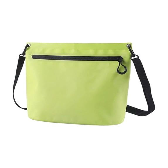 Waterproof Dry Bag for Travel, Beach & Gym - Durable PVC Zipper Storage with Detachable Strap & Crossbody Option Keeps Phone & Essentials Safe Green