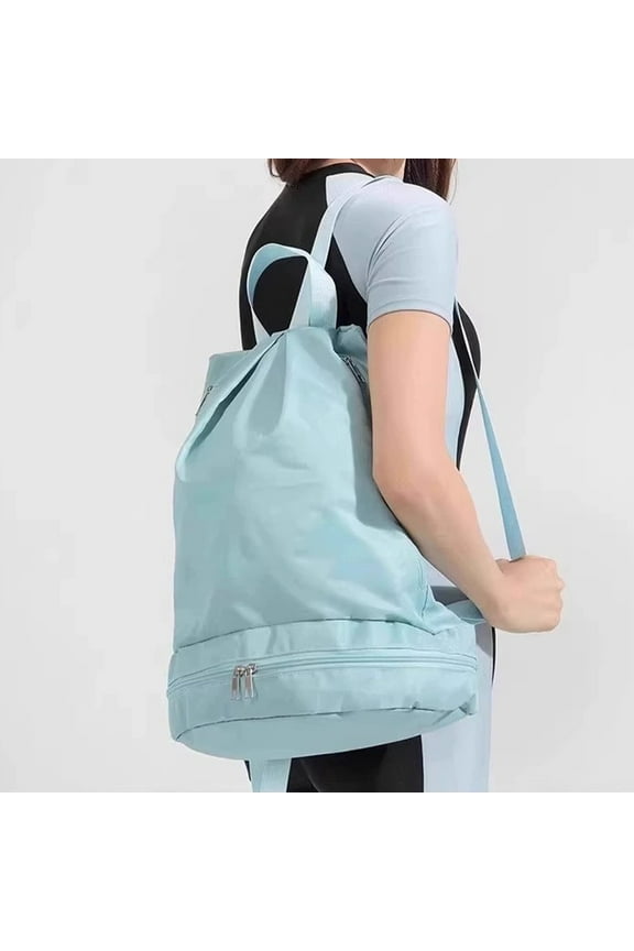 Waterproof Dry Wet Separate Compartment Swim Bag for Women and Men, Gym Sports Backpack with Luggage Sleeve for Beach, Pool, and Travel