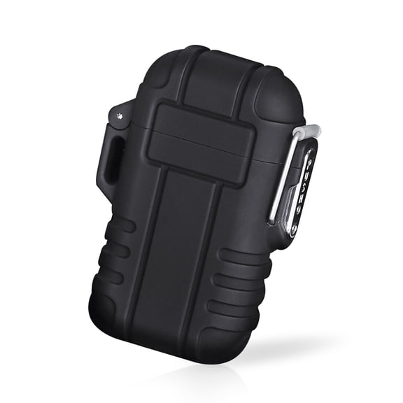 Waterproof Dual Arc Lighter, USB Rechargeable Plasma Lighter with Protective Case, Windproof Flameless Lighter for Camping, Hiking, and Outdoor Use