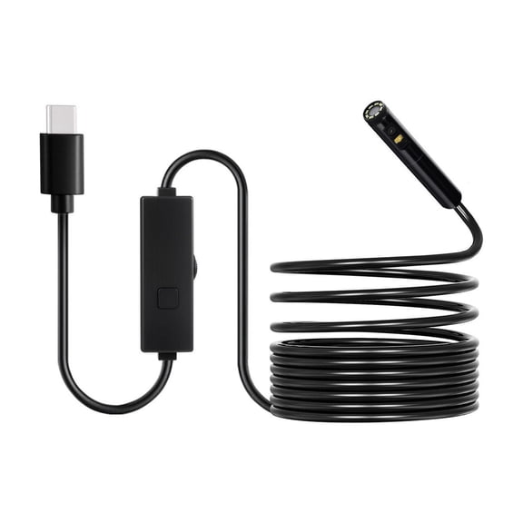 Waterproof Dual Lens Endoscope for iPhone&Android,1920P HD Inspection Camera with 8+1 LED Lights,16.4ft Flexible Cable for Automotive Plumbing Sewer Pipe Inspection