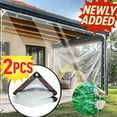 thumbnail image 1 of Waterproof, Durable PE Material, Tear-Resistant, Sunproof, High Transparency, Rainproof Tarp, UV Protection, Versatile Outdoor Cover, Garden,Camping, Construction Protection, 1 of 11