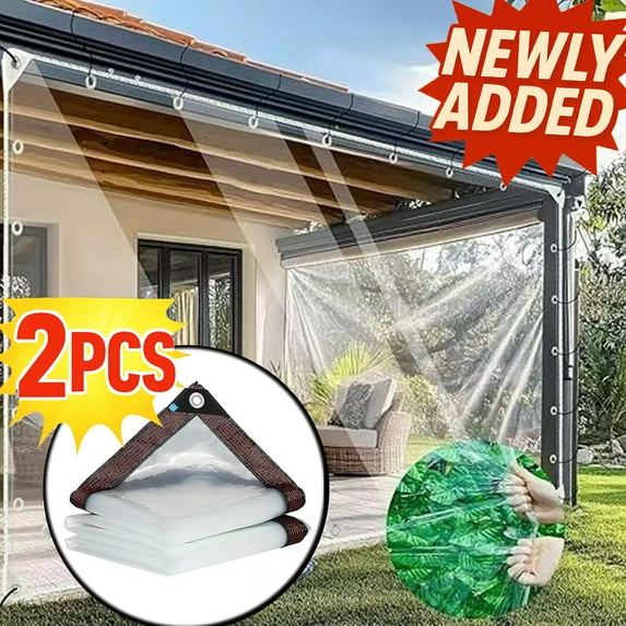 Waterproof, Durable PE Material, Tear-Resistant, Sunproof, High Transparency, Rainproof Tarp, UV Protection, Versatile Outdoor Cover, Garden,Camping, Construction Protection