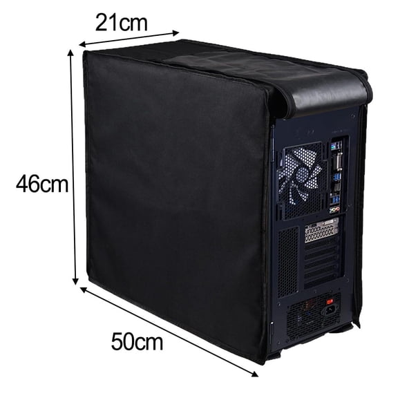Waterproof Dust Protection Cover for Computer Case with Double Zippers