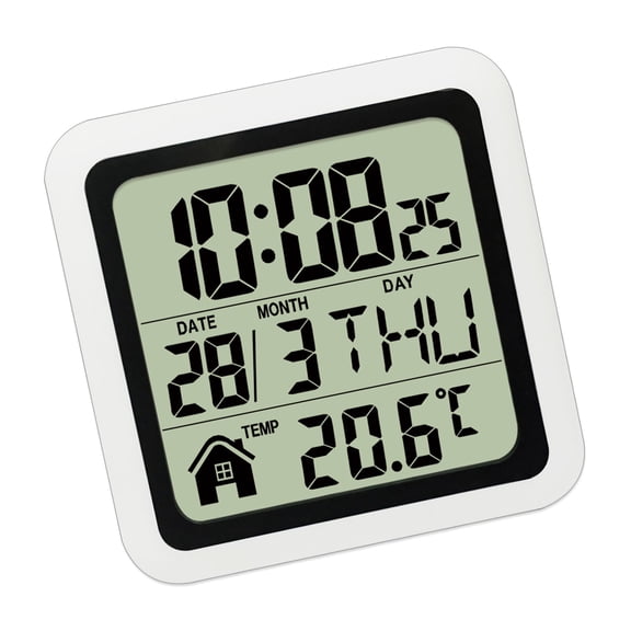 Waterproof Dustproof Digital Wall Clock With Temperature Sensoring Sucker Clock For Shower Room Bathroom Kitchen Decoration