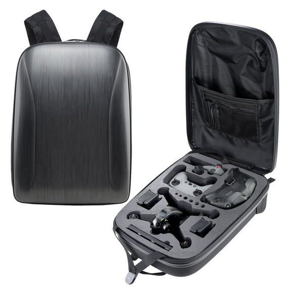 Waterproof EVA Hard Shell Backpack For FPV Drone Remote Controller - Durable Shockproof Lightweight Dust-Proof, Perfect for Drone Accessories Storage Travel Carrying & Use, 12.99*18.5*6.29in, Black