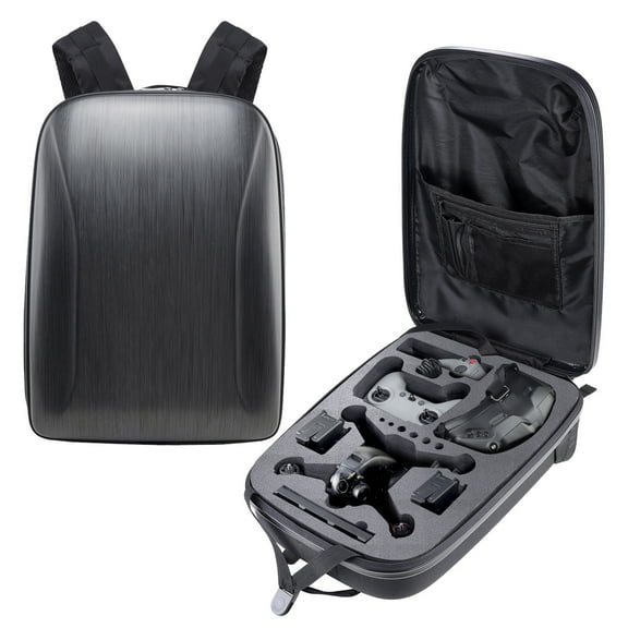 Waterproof EVA Hard Shell Backpack For FPV Drone Remote Controller - Durable Shockproof Lightweight Dust-Proof, Perfect for Drone Accessories Storage Travel Carrying & Use, 12.99*18.5*6.29in, Black