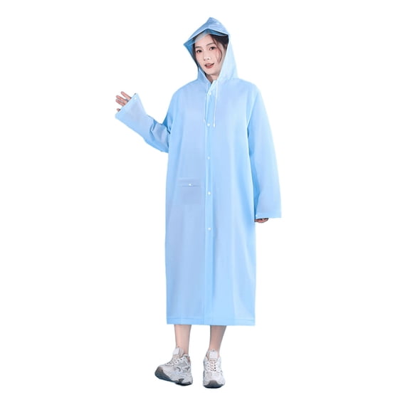 Waterproof EVA Raincoat Lightweight Foldable Jacket for Hiking, Travel, Outdoor Activities, Breathable and Easy to Clean