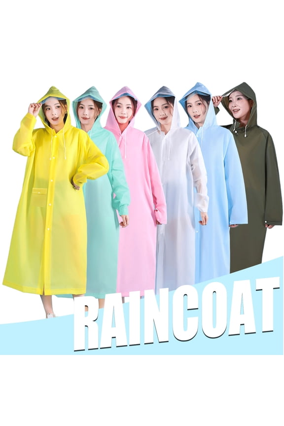 Waterproof EVA Raincoat Lightweight Foldable Jacket for Hiking, Travel, Outdoor Activities, Breathable and Easy to Clean
