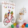 thumbnail image 1 of Waterproof Easter Bath Curtain - Cute Pattern Bath Linen with No-Drill Design & 12 Hooks, Perfect for Bathroom Dry-Wet Separation & Easter Decoration, 47.24*70.87in, Multicolor, 1 of 6