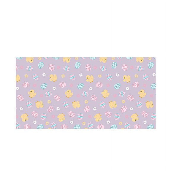 Waterproof Easter Tablecloth Bunny Rabbit Egg Flower Chick Print Table Runner