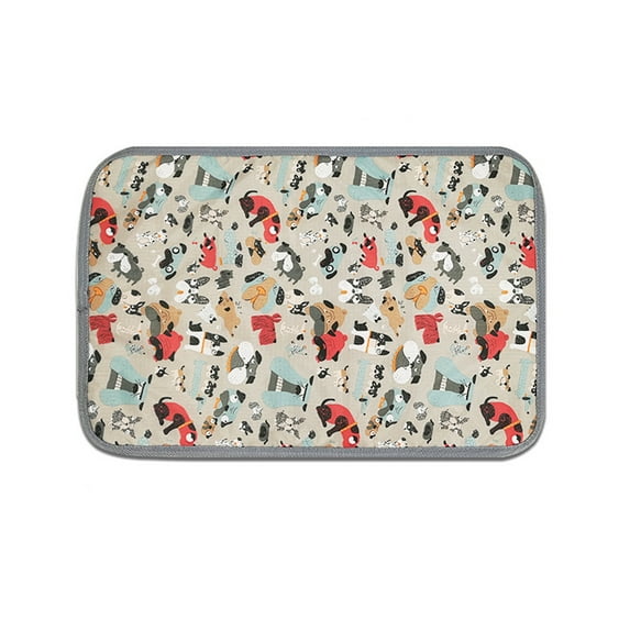 Waterproof Electric Heating Pad For Pets (For Dogs And Cats), Adjustable Temperature, Anti-Bite Steel Wire, Anti-Chewing,Gray