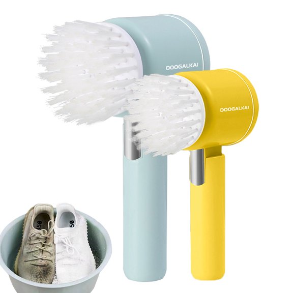 Waterproof Electric Shoe Polisher Kit, Dust Leather Care Shine Set ,Polishing Boot Sneaker Cleaning Washing Brush,Shoe Brush