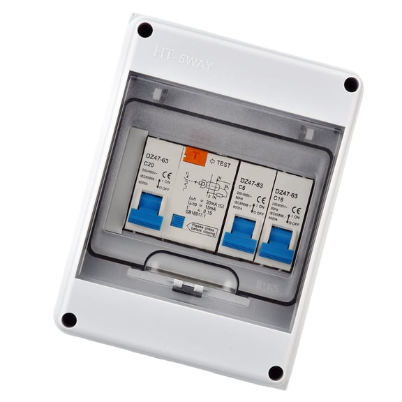 Waterproof Electrical Distribution Box With Circuits breaker Plastic Junction Wire Box for Home, Industrial, Commercial