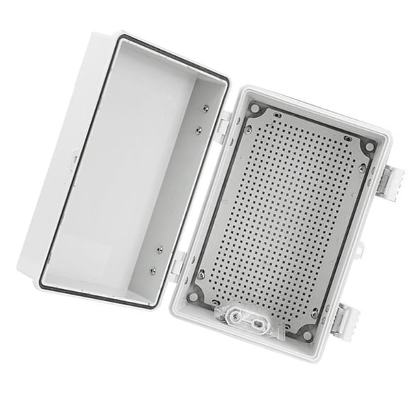 Waterproof Electrical Junction Box Plastic Project Box Enclosure Electronic Instrument Hinge Case with Mounting Plate