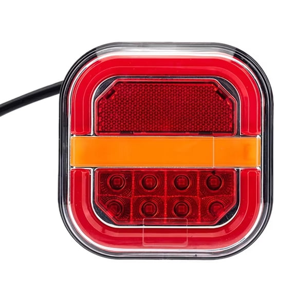 Shock Absorbing High Brightness LED Square Tail Light Suitable For Trucks Trailers License Plate Light Waterproof Design
