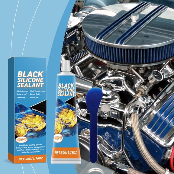 Waterproof Engine Sealant High Temperature Resistant Adhesive Leak Repair Compound Oil Pan Cylinder Head Gasket Sealing Agent Heavy Duty Automotive Repair Paste With Scraper Tool