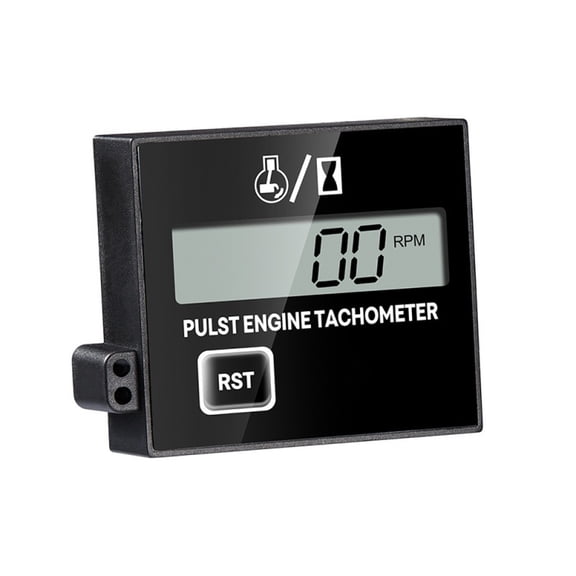 Waterproof Engine Speed Tester Digital Inductive Tachometer Hour Meter Clip for Motorcycle Chainsaw Lawn Mower
