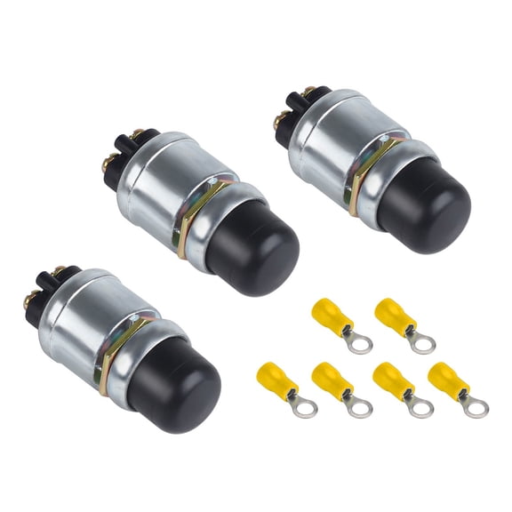 Waterproof Engine Starter Push Button set 50A Capacity Automotive Marine Switches set for Trucks Boats Outdoor Machinery