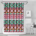 thumbnail image 1 of Waterproof Ethnic Boho Style Colorful Seamless Border Art Pattern Shower Curtain 72x72 Inch Bohemian Polyester Unique Shower Curtain for Bathroom Hotel Home Decor with 12 Plastic Hooks, 1 of 5