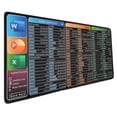 thumbnail image 1 of Large Keyboards Mouse Pad Featuring Excels Word Shortcut for Office Software Use and Gaming with Waterproof, 1 of 4