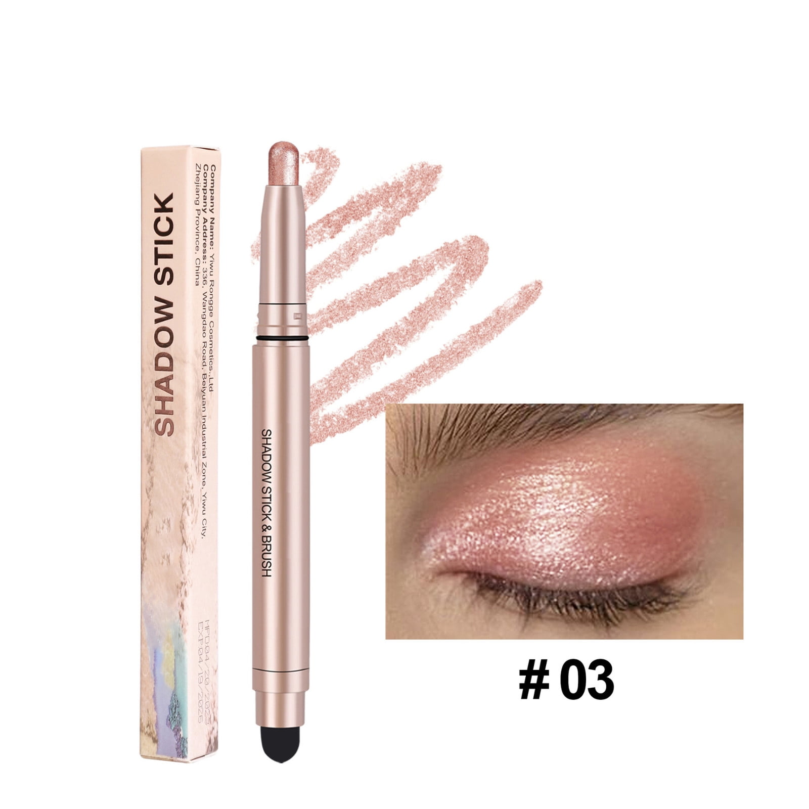 glitter eye shadow stick yzs gradient waterproof... Waterproof Eye Shadow Stick, Creamy Eyeshadow Pencil, Long-Lasting ...