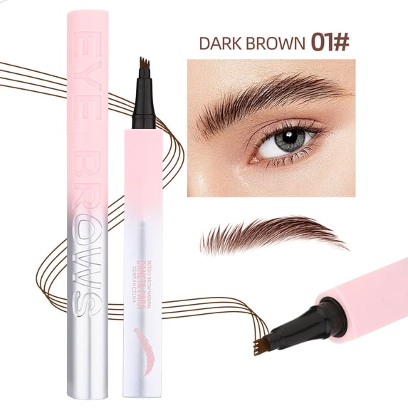 Waterproof Eyebrow Pen Microblading 4 Point Tip Long Lasting Natural Brow Definer 5ml