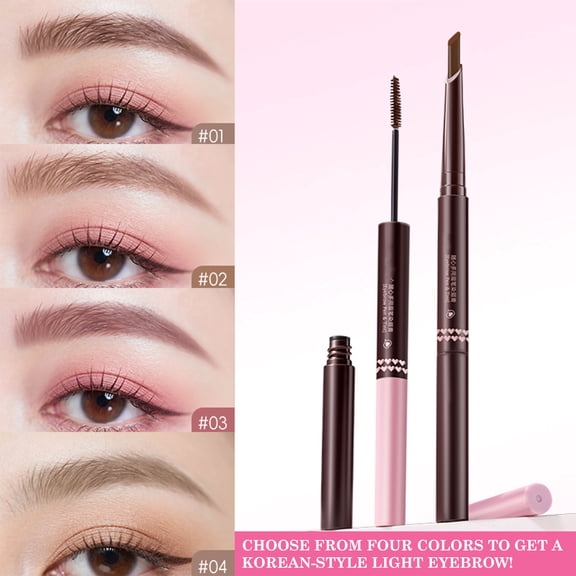 Waterproof Eyebrow Pencil Brown, Eye Brow Pencil Brn with Spoolie Brush, Longwearing for Perfect Brows, Professional, Precision, Defines, Universal Eyebrow Pencil, #01