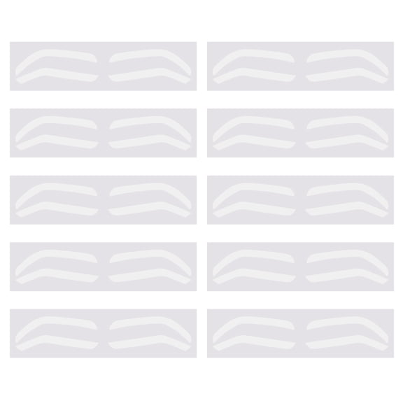 Waterproof Eyebrow Stickers White Pack Of 10 Reusable Adjustable Stencils For Perfectly Defined Brows
