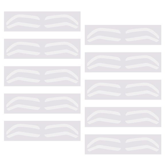 Waterproof Eyebrow Stickers White Pack Of 10 Reusable Adjustable Stencils For Perfectly Defined Brows