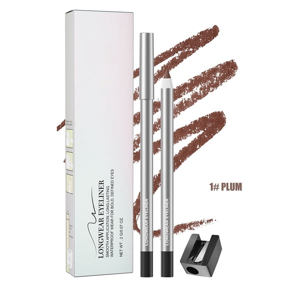 Waterproof Eyeliner Gel Pen with Pencil Sharpener, Long-Lasting Sweat-Proof Non-Smudging Eye Liner, Creamy Smooth Application for Women, 2g Travel Size Makeup Pencil for Home or On-the-Go Use