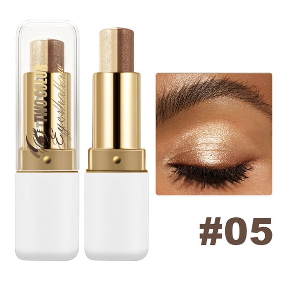 Waterproof Eyeshadow Stick With Finish White Brown Gradient EyeShadow Pencil For Long-Lasting Glitter Makeup Create Eye Makeup 4.5g