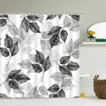 thumbnail image 1 of Waterproof Fabric Leaves Plant Flowers Shower Curtains Bathroom Large 240X180 3D Printed Decoration Shower Curtain Bath Screen, 1 of 5
