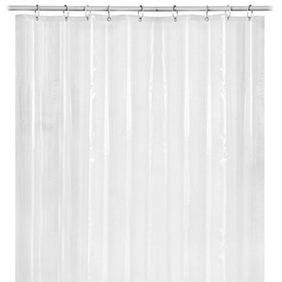 Waterproof Fabric Shower Curtain- Hotel Quality, Machine Washable, White Shower Curtain Liner for Bath Tub