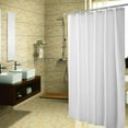 thumbnail image 1 of Waterproof Fabric Shower Curtain Liner - Soft & Light-Weight Shower Liner, Hotel Quality & Machine Washable - 71" W x 71" H, White, 1 of 7