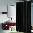thumbnail image 1 of Waterproof Fabric Shower Curtain Liner - Soft Quality Cloth Shower Liner, Light-Weight & Machine Washable, Rust-Proof Bathroom Essentials, 72x72, Black, 1 of 3