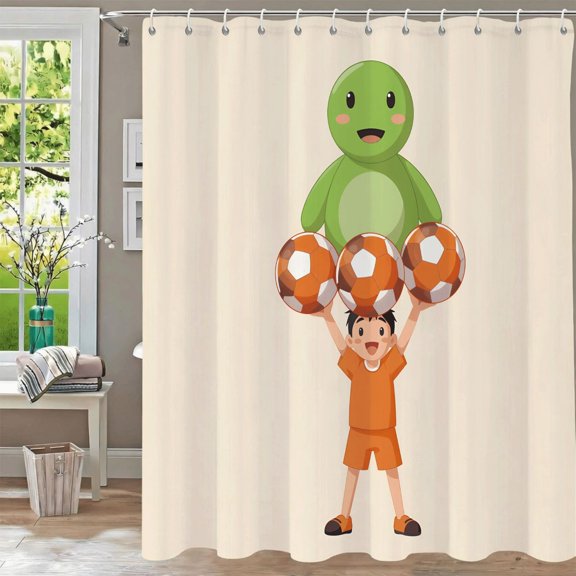 Waterproof Fabric Shower Curtain for Bathroom 70.8" x 70.8" Stylish Ocean Wave Pattern Includes Grommets & Hooks Perfect for a Fresh Look