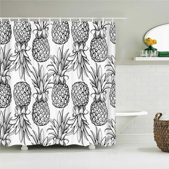 Waterproof Fabric Shower Curtains Tree leaves White Birch Bathroom Large 240X180 3D Print Decoration Shower Curtain Bath Screen