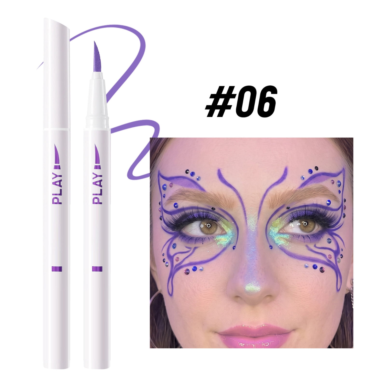 Fall Face Paint Sign Waterproof Face Paint Marker 0.55ml, Purple Quick Dry Body Graffiti ...