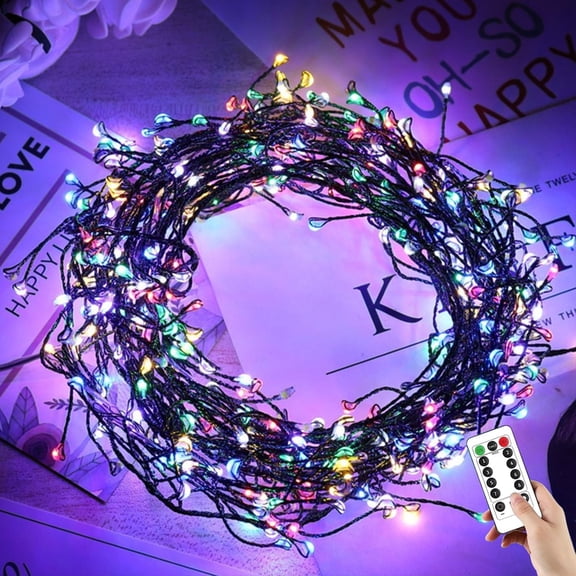 Waterproof Fairy Lights with Remote,50M 1500LED Plug-in Powered Starry Cluster Lights, Copper Wire Firecracker String Light for Outdoor String Lights